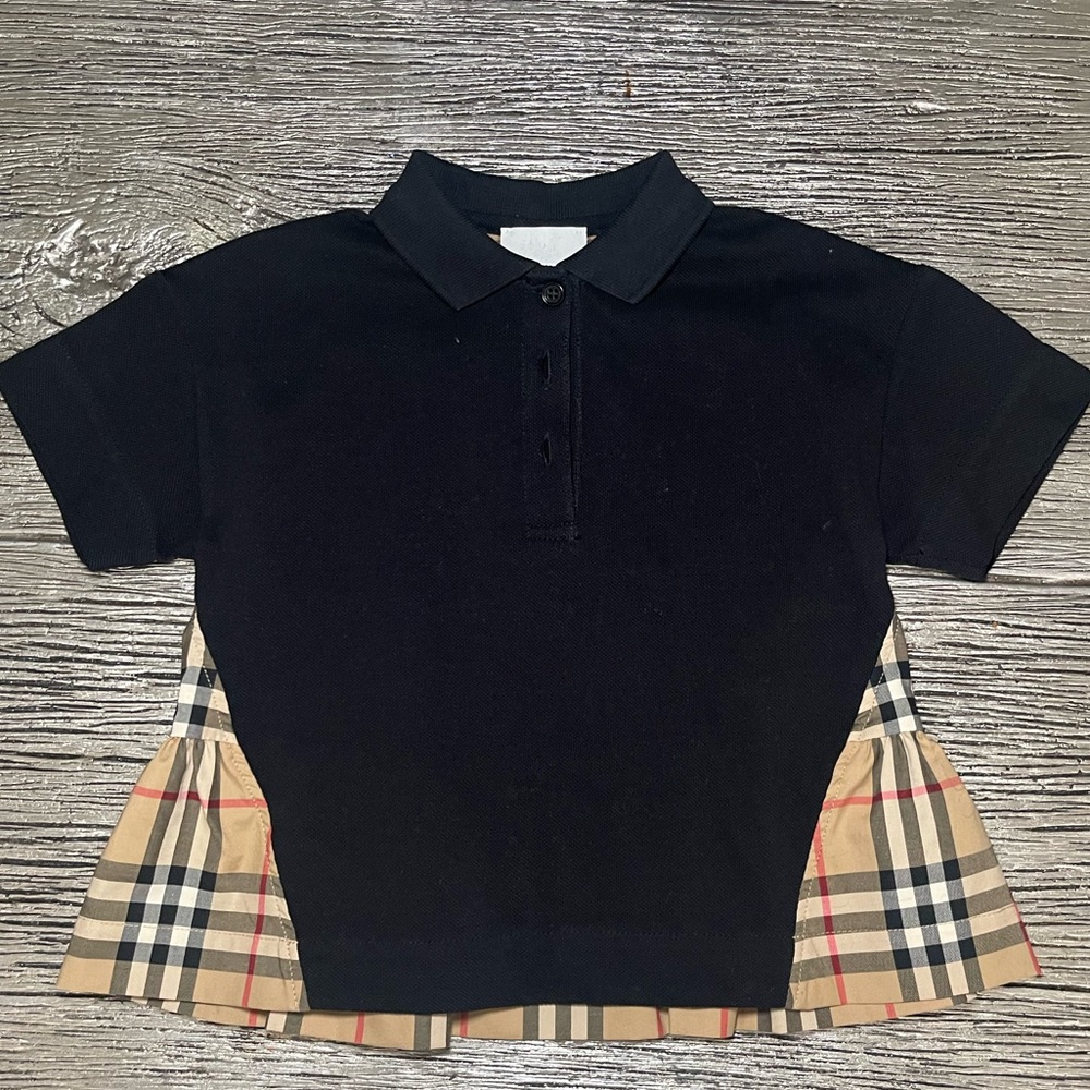 Girl's Mitsie Vintage Check Peplum Polo Shirt